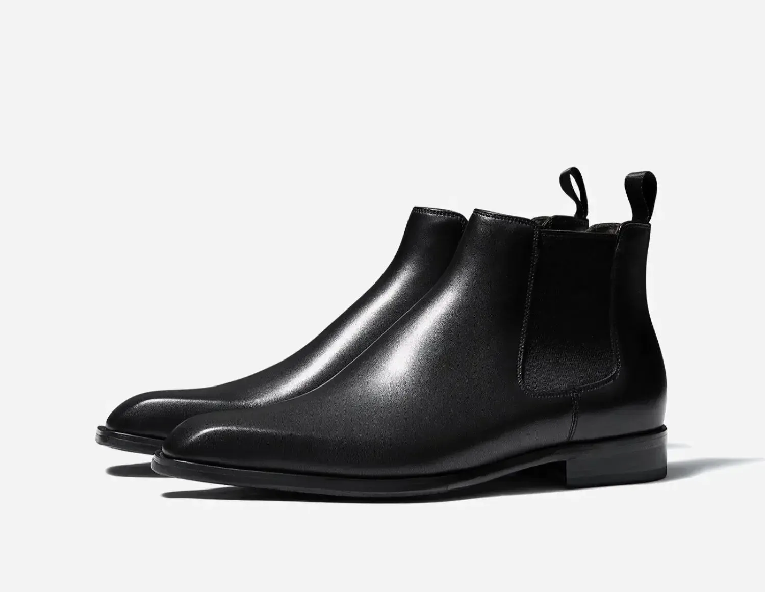 2025 Chelsea Boots for Men Patent Leather Black Buckle Ankle Round Toe Business
