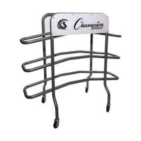 3-tier Pro Basketball Rack, Metal, 220 Lb Capacity, 8 X 60 X 48, Silver
