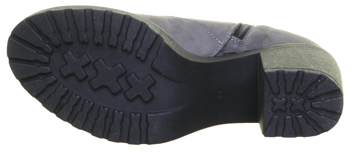 3000 Suede Boot With Zip On The Side In Grey