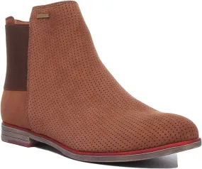 5900 Leather Ankle Boot With Elastic Back In Brown