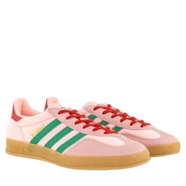 adidas Gazelle Indoor W - Court Green/Glow Pink/Gum 3 - JI2713
