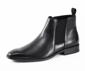 Asher Green Ag914C Men's Black Leather Chelsea Dress Boots