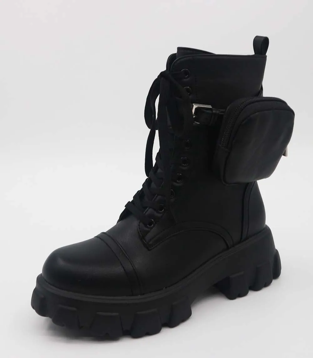 Bamboo TETRIS-12 Pouch Strap Combat Boots