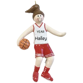 Basketball Girl Christmas Ornament