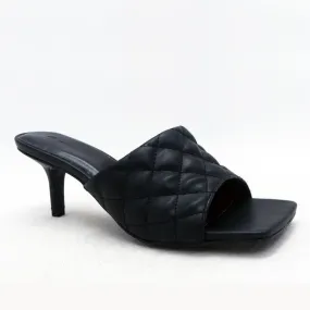 Black Square Toe Heels