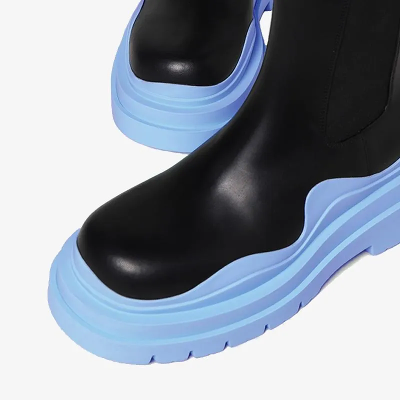 Blue/Black Chelsea Boots