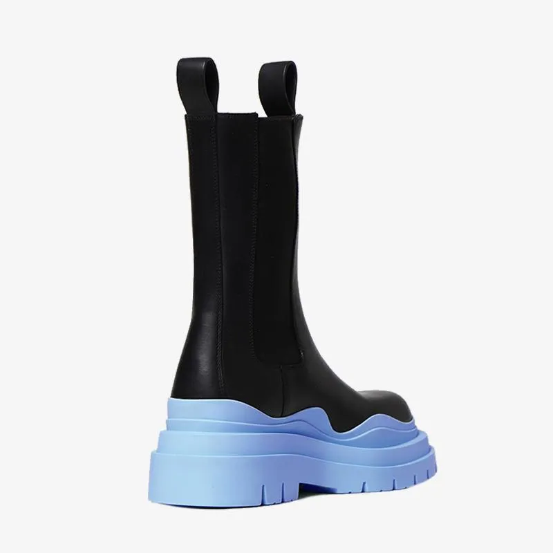 Blue/Black Chelsea Boots