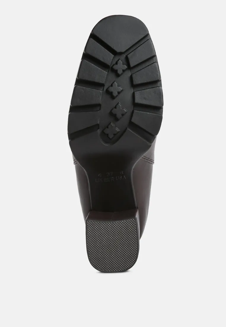 bolt block heeled chelsea boots