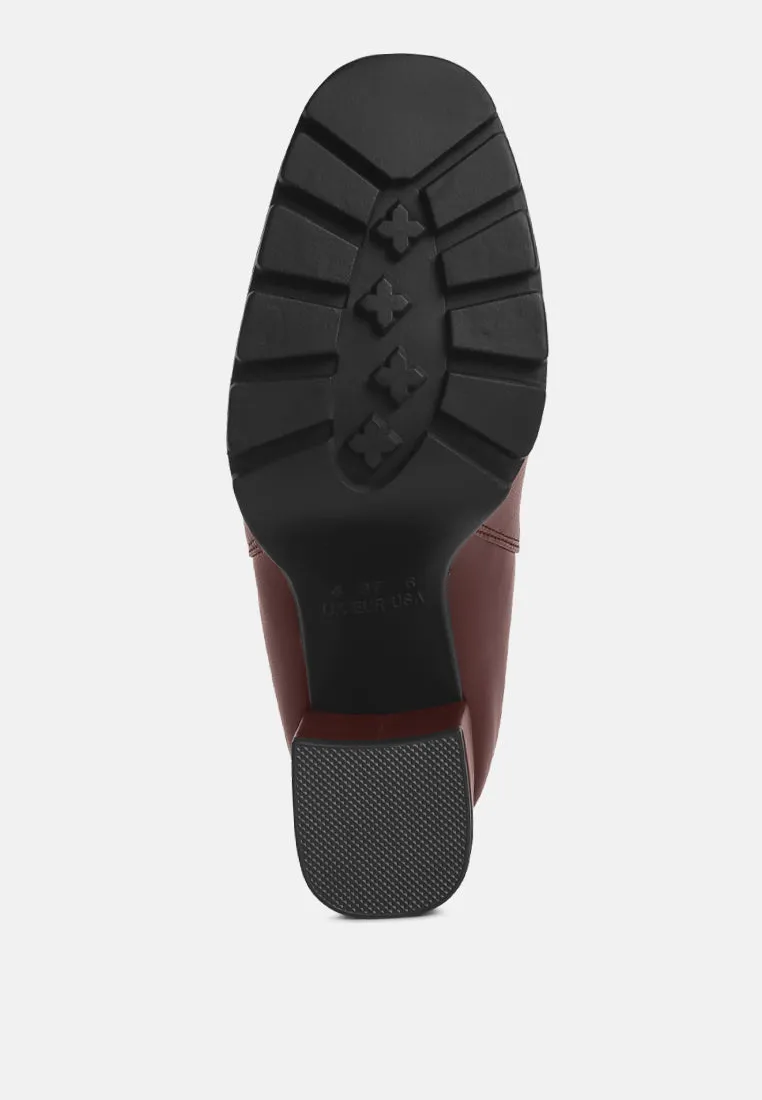 bolt block heeled chelsea boots