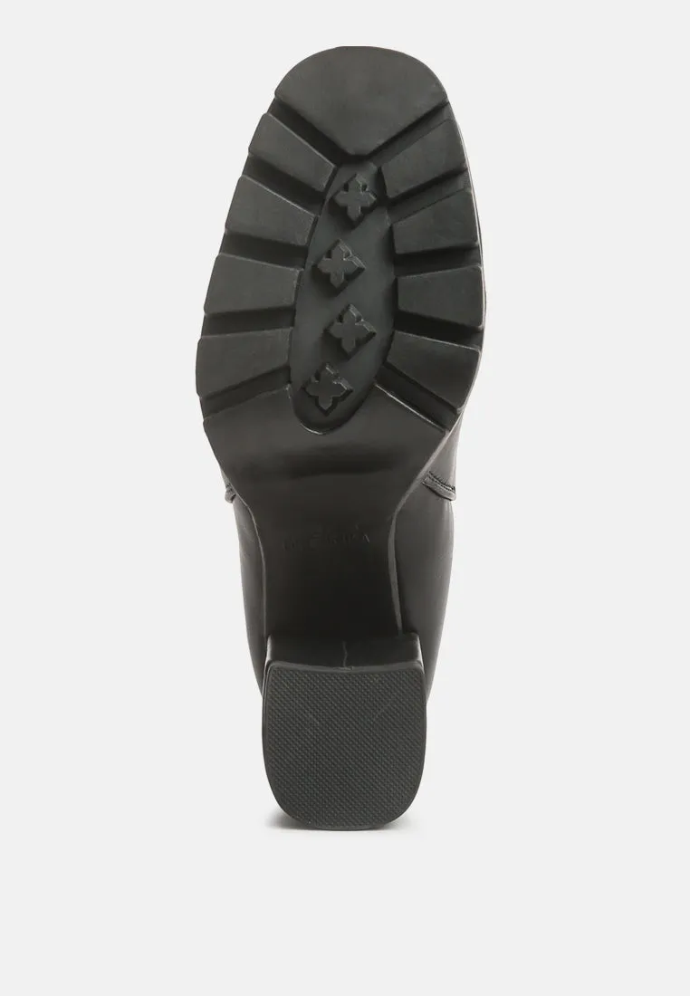 bolt block heeled chelsea boots