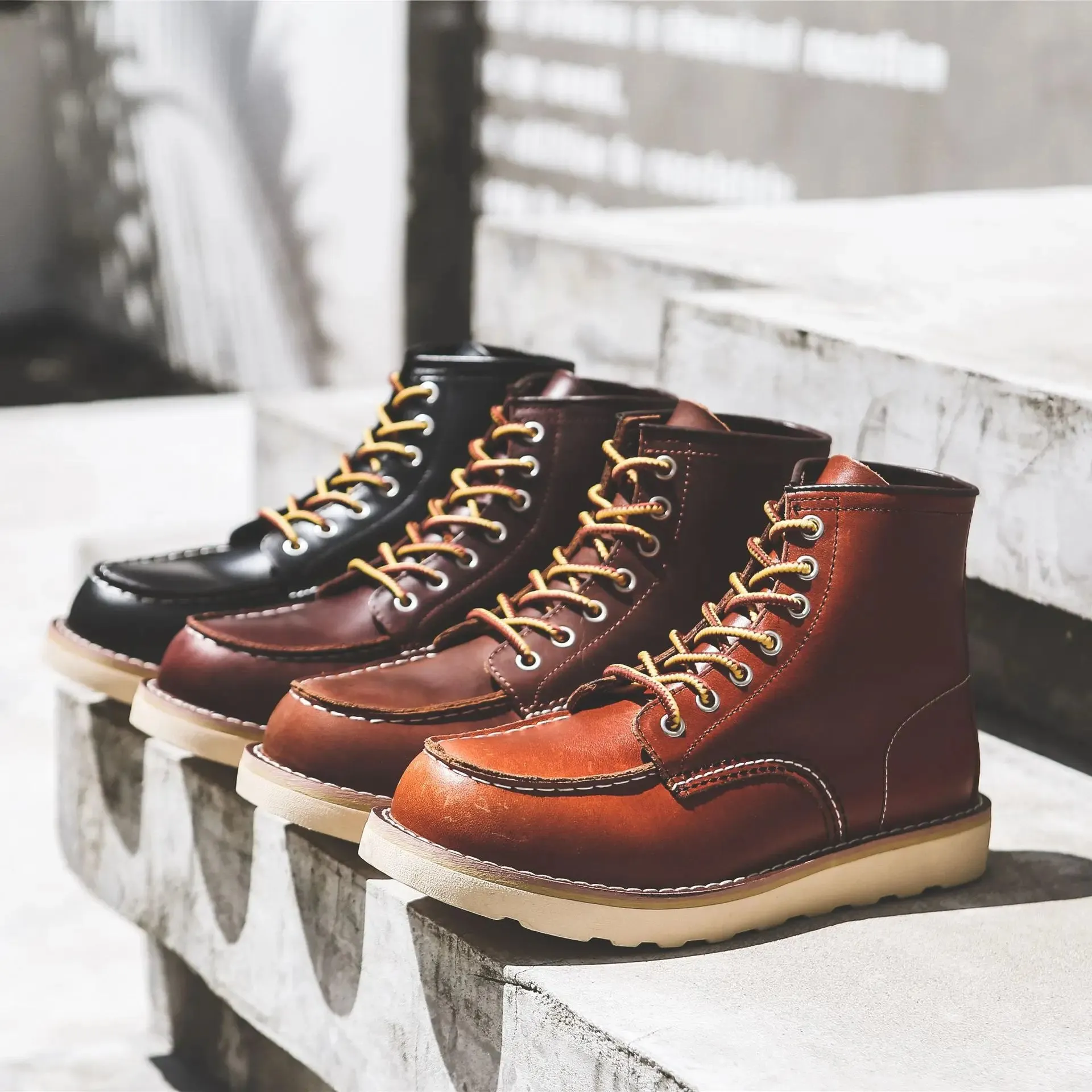 Boots: Genuine Leather Boots. Spring thru Winter. Casual / Work Boot. Round / Square Toe. Various colors