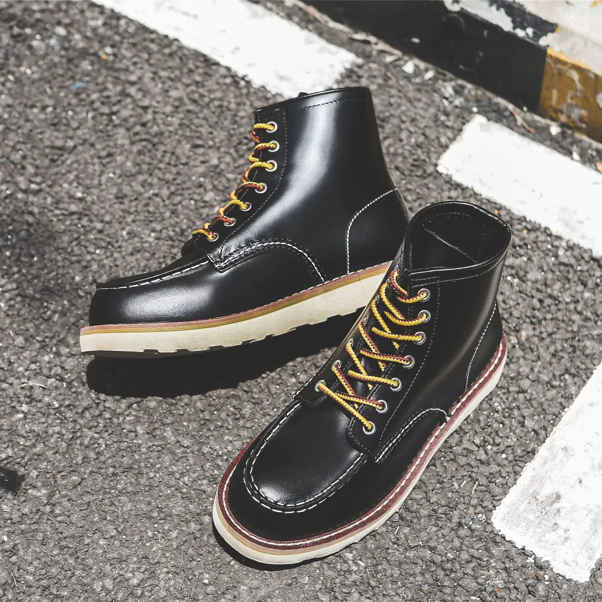 Boots: Genuine Leather Boots. Spring thru Winter. Casual / Work Boot. Round / Square Toe. Various colors