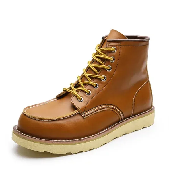 Boots: Genuine Leather Boots. Spring thru Winter. Casual / Work Boot. Round / Square Toe. Various colors