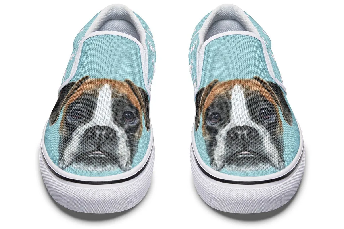 Boxer Puppy Slip-On Shoes
