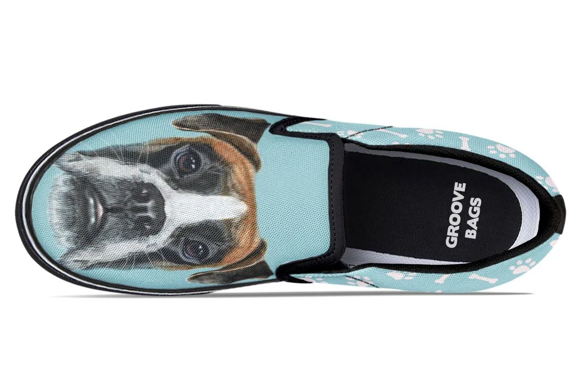 Boxer Puppy Slip-On Shoes
