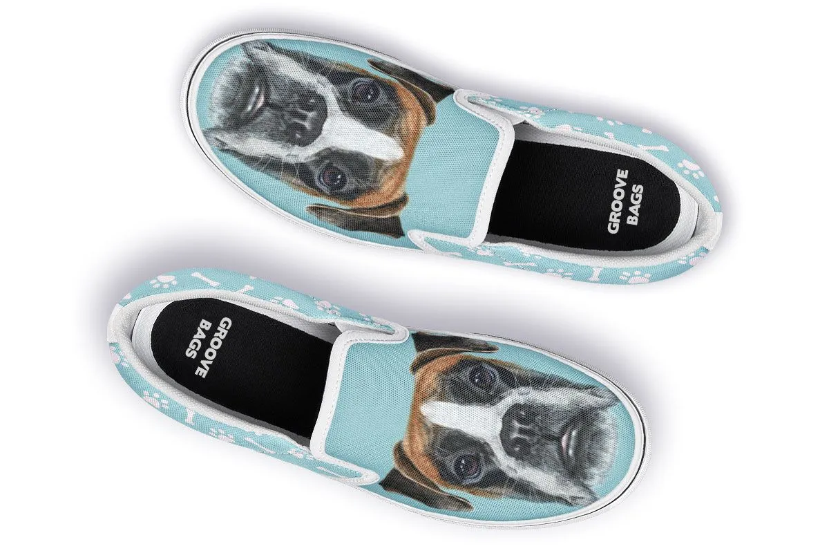 Boxer Puppy Slip-On Shoes
