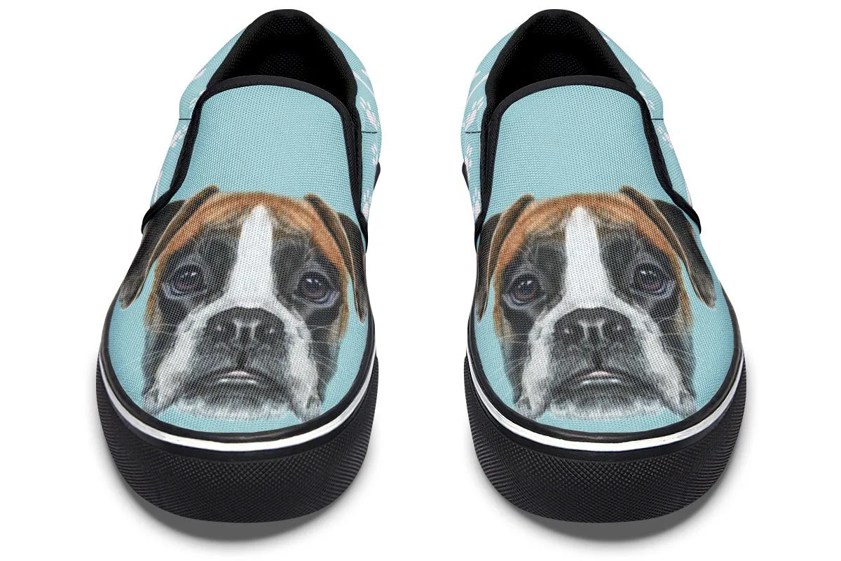 Boxer Puppy Slip-On Shoes