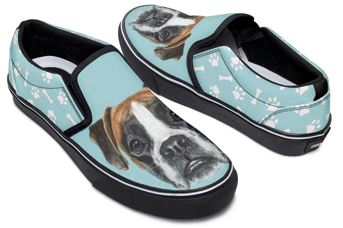 Boxer Puppy Slip-On Shoes