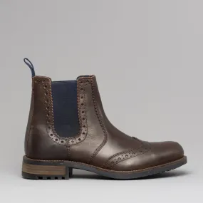 Catesby Shoemakers RAGNAR Mens Brogue Chelsea Boots Brown