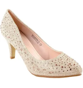 Champagne Low Heels