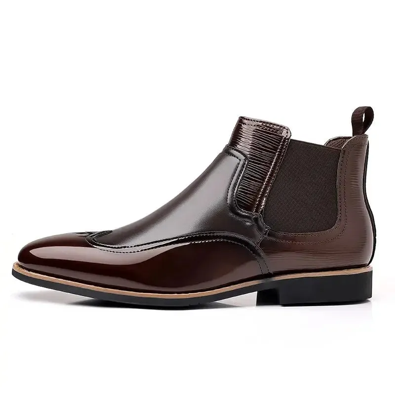 Chelsea Boots for Men Luxury Retro Men Ankle Boot Classic Business Dress Shoes