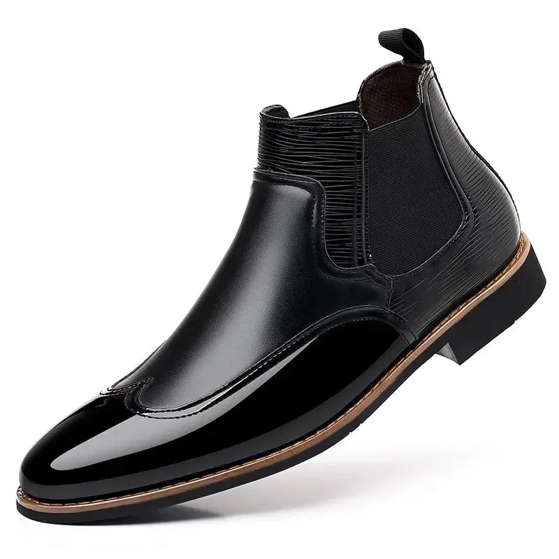 Chelsea Boots for Men Luxury Retro Men Ankle Boot Classic Business Dress Shoes