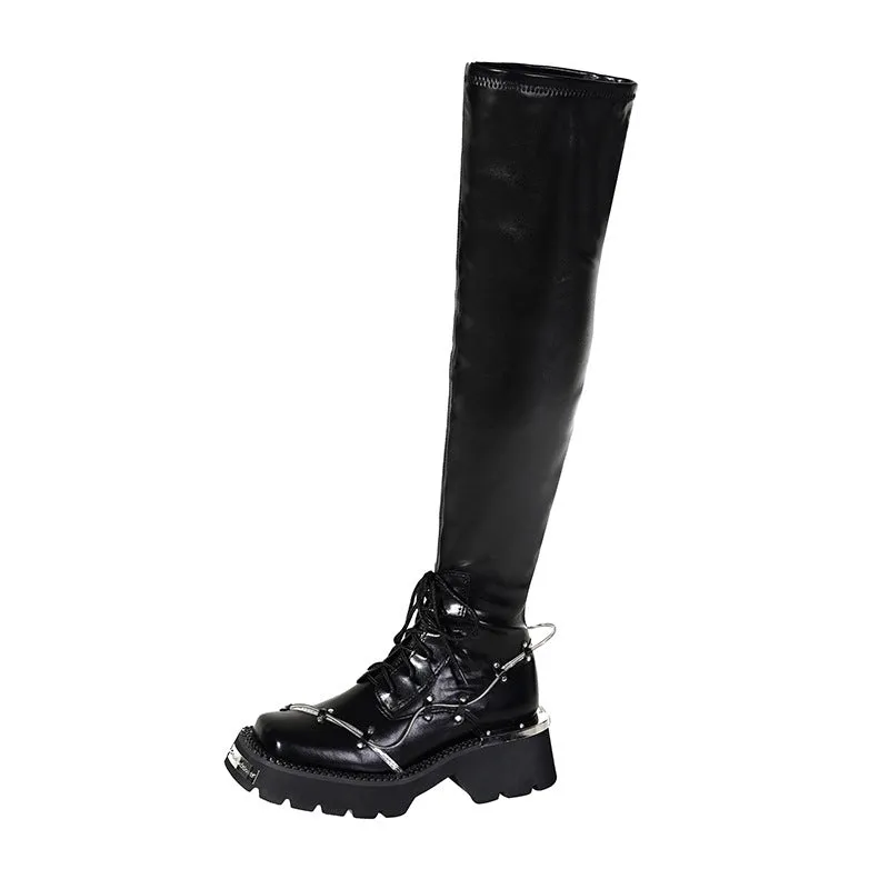 Chunky Heel Fashion Motorcycle Spring Martin Boots