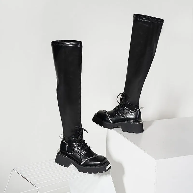Chunky Heel Fashion Motorcycle Spring Martin Boots