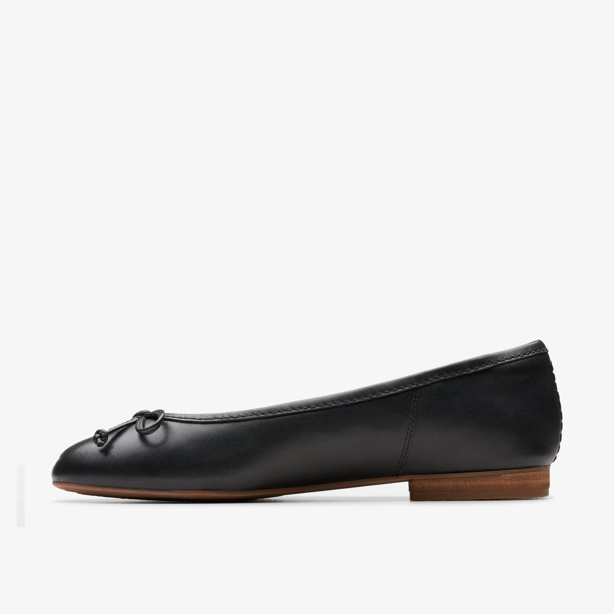 Clarks Women's Fawna Lily Flats- Black Leather