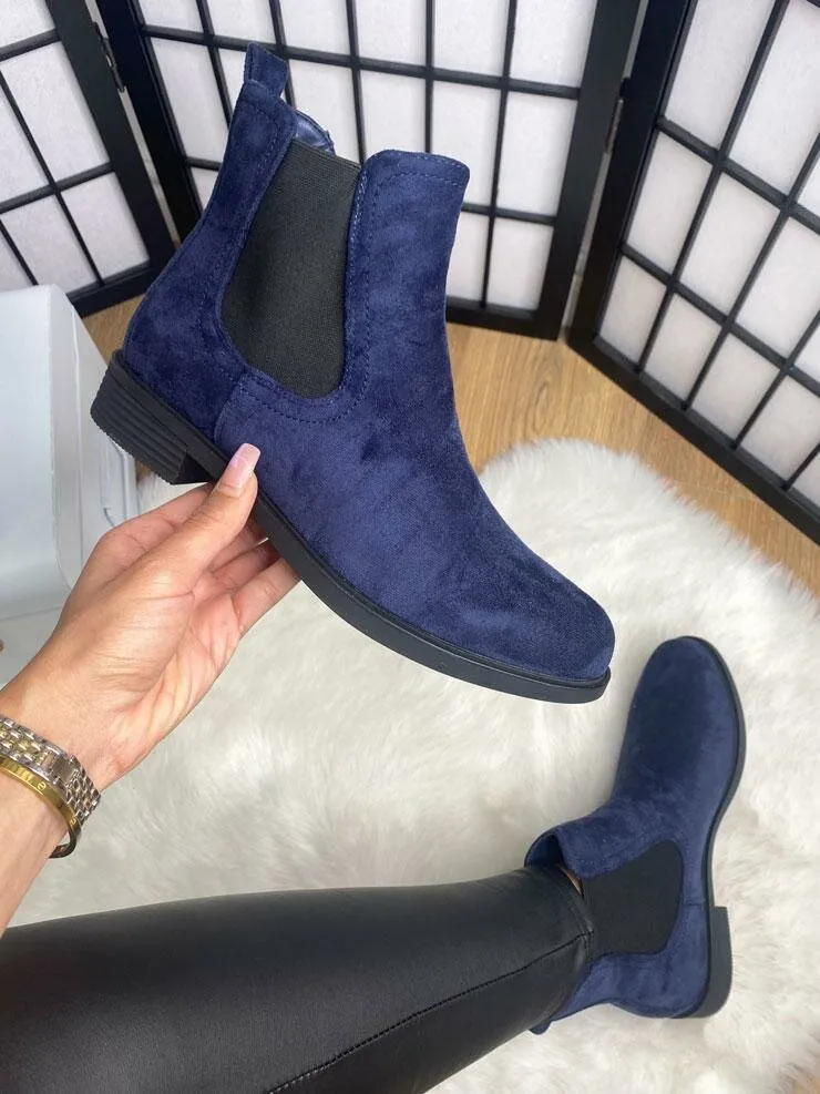 Daisey Faux Suede Slip On Chelsea Boots