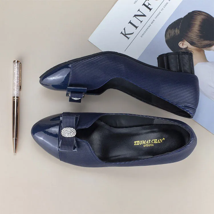 Diamond Rhinestone Low Heel Pumps 1.5"inch [Office Wear Series][ODD SIZES LEFT]