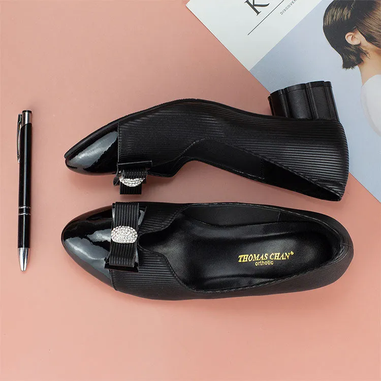 Diamond Rhinestone Low Heel Pumps 1.5"inch [Office Wear Series][ODD SIZES LEFT]