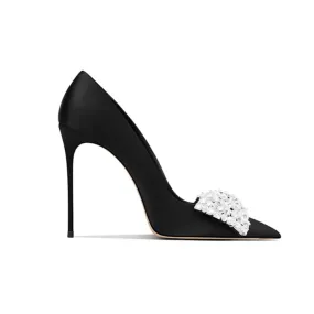 DUSRI Diamante Bow High Heel Pumps - 10cm