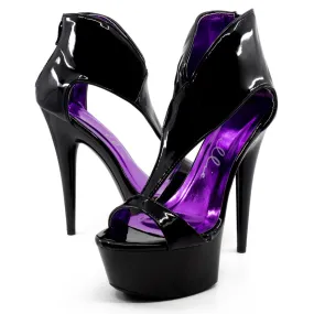 Ellie Shoes Wonder 6" Stiletto Low Vamp Ankle Platform Sandal