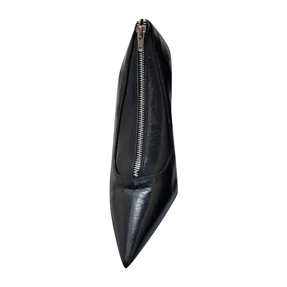 GAHEL Zip Stiletto High Heel Pumps