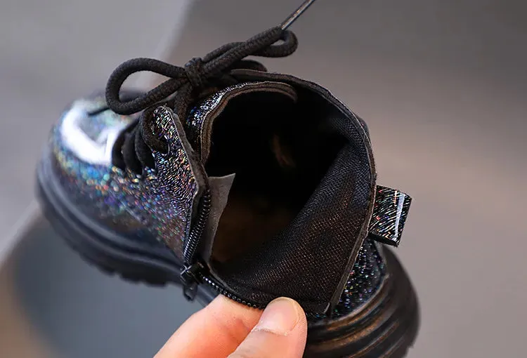 Glittery Combat Boots