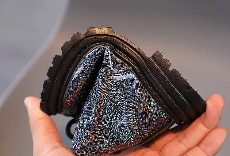 Glittery Combat Boots
