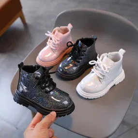 Glittery Combat Boots