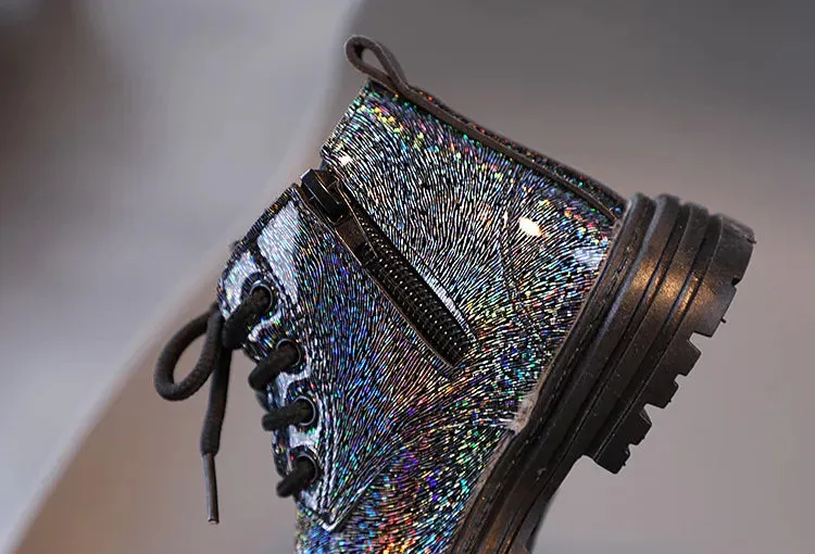 Glittery Combat Boots
