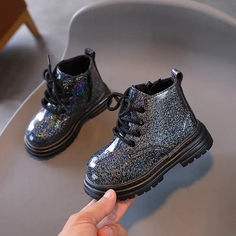 Glittery Combat Boots
