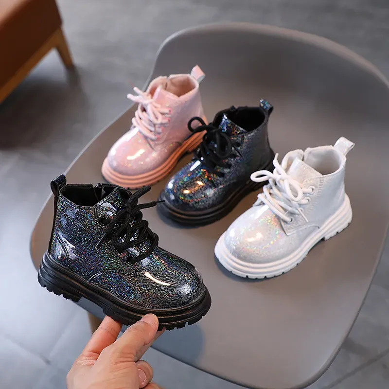 Glittery Combat Boots