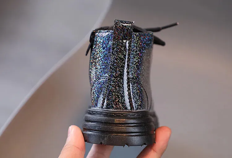 Glittery Combat Boots