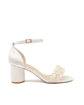 GLORIOUS - IVORY PEARL VELVET BRIDAL SHOES - FINAL SALE