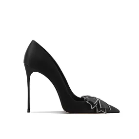 HIVEA Diamante Bow High Heel Pumps - 10cm