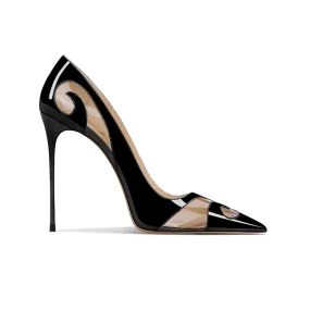 HOPCA Patent Leather And PVC High Heel Pumps - 10cm