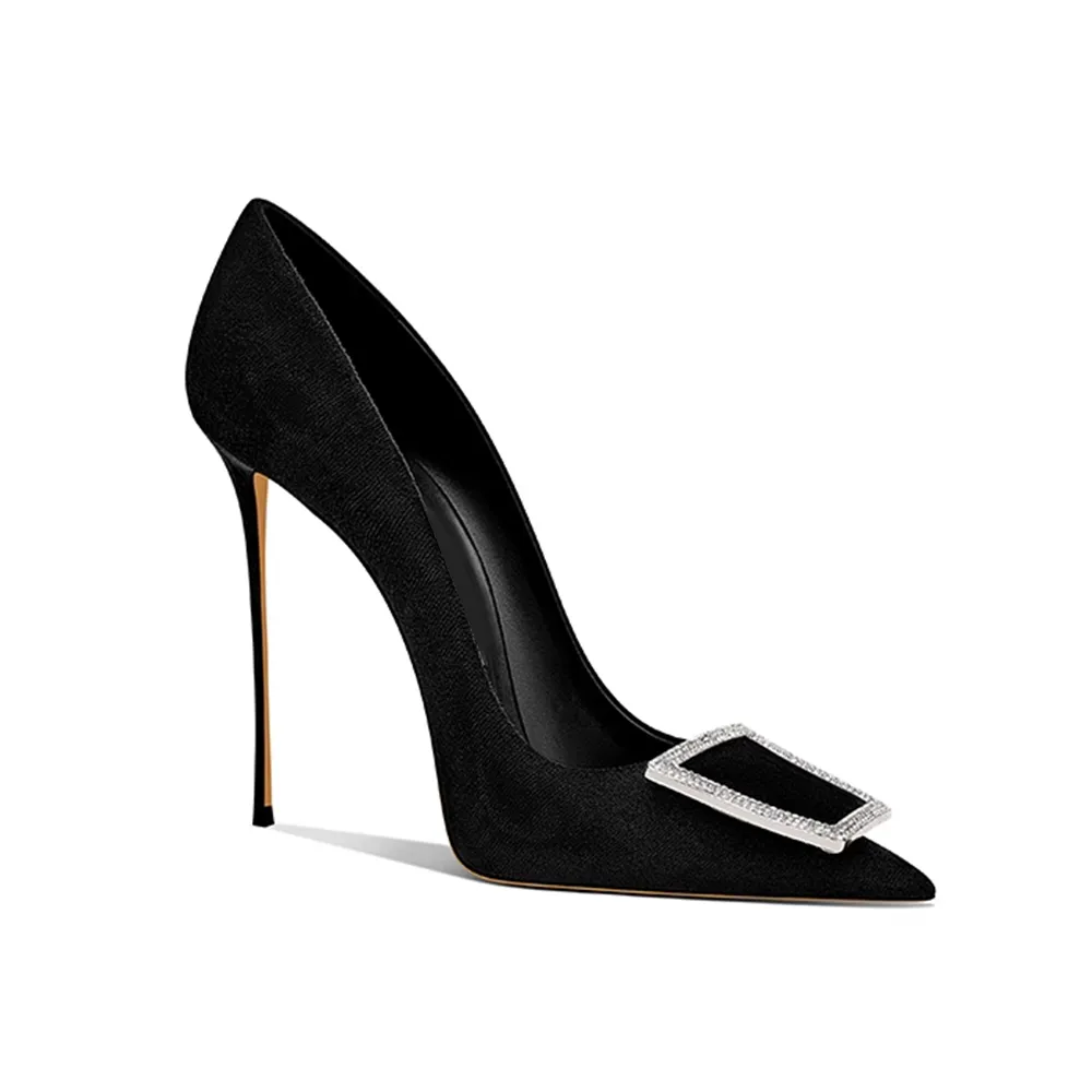 JANUH Diamante Buckled High Heel Pumps - 10cm