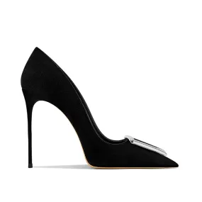 JANUH Diamante Buckled High Heel Pumps - 10cm