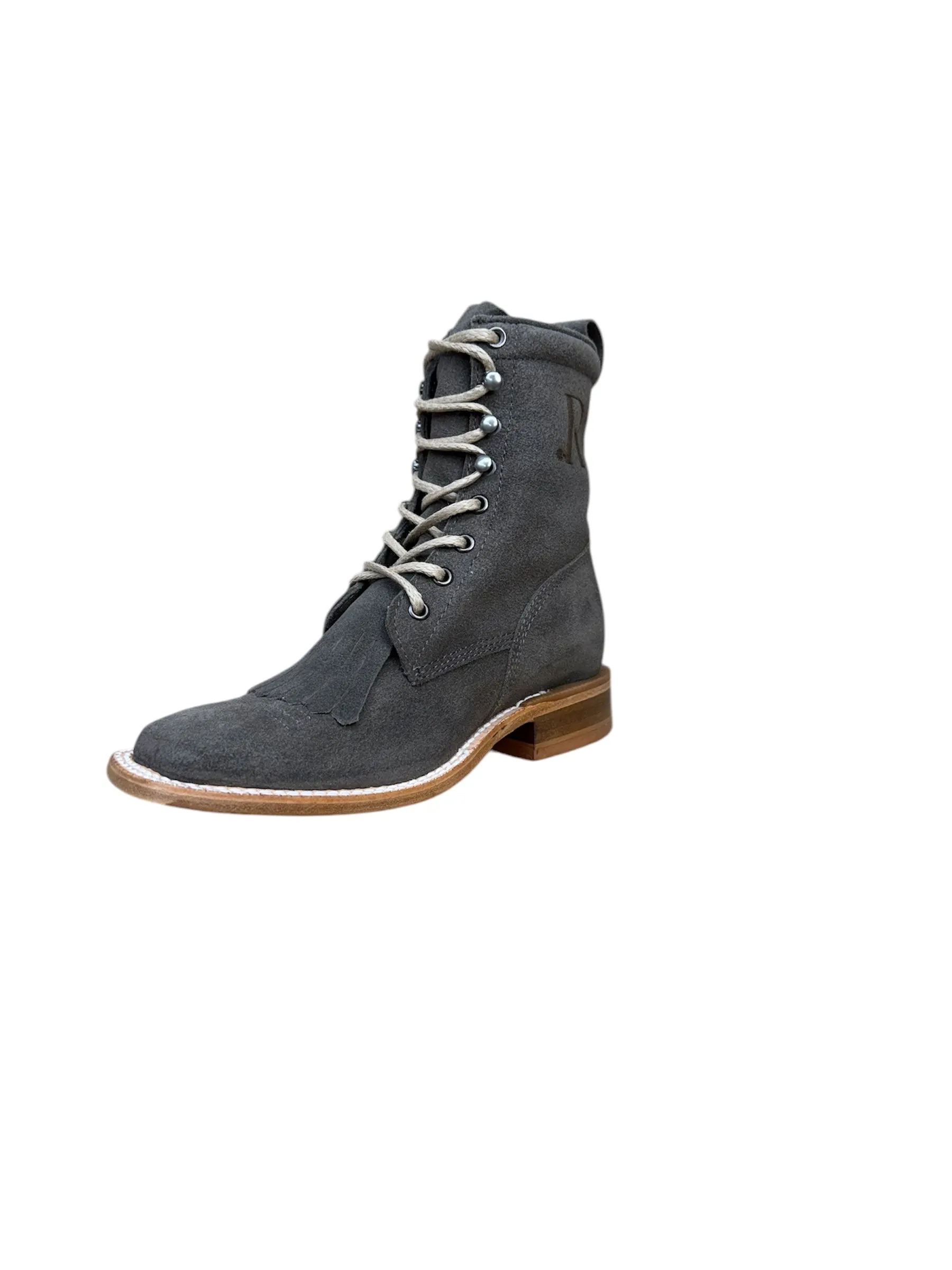 Ladies R.Watson Charcoal Lace Up Boots