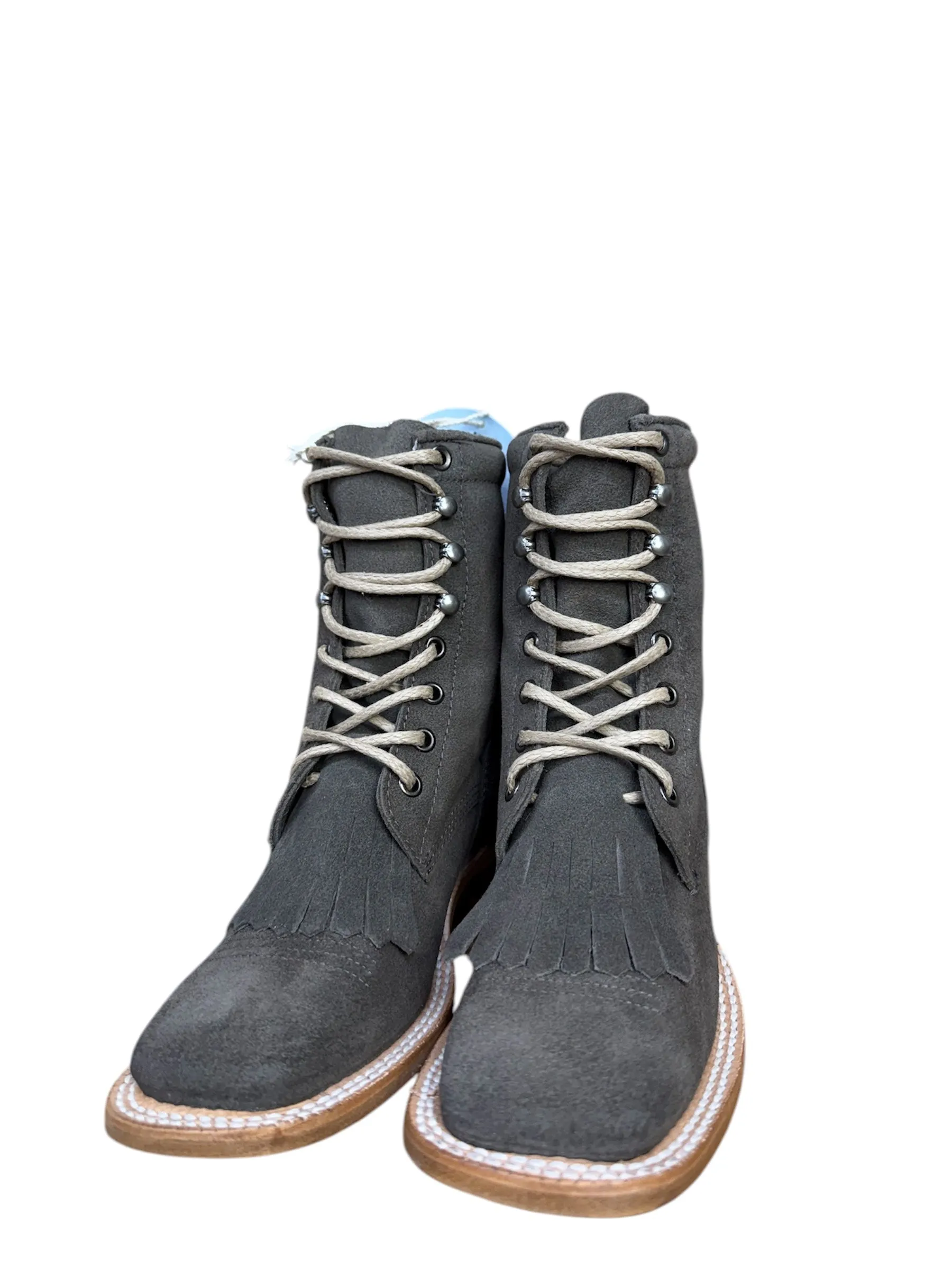 Ladies R.Watson Charcoal Lace Up Boots