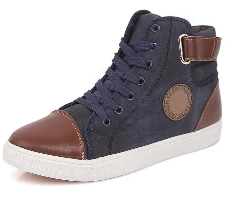 Men Lace-Up Leather Boots